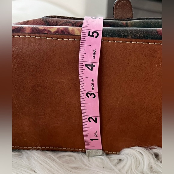Patricia Nash Bolsena Tote English Mums Multi Brown Earthy Floral Leather Bag - Picture 15 of 16